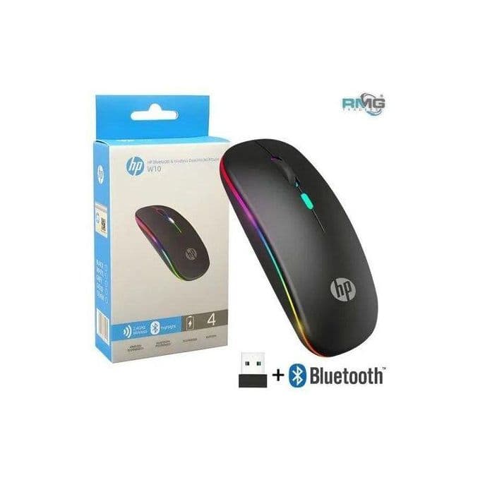 Hp Mouse Dual Mode Rechargeable Bluetooth Wireless Silent Click