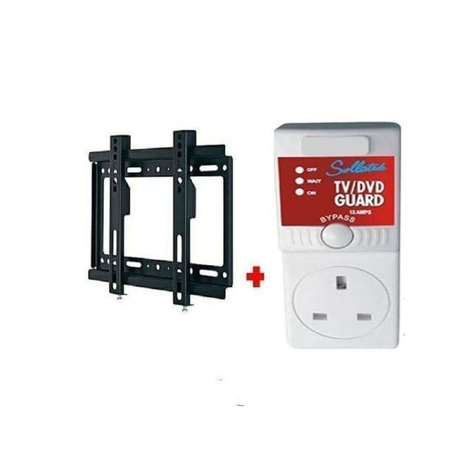 Sollatek Wall Mount for 14 inches - 42 inches LED/LCD/Plasma TV - Black + TV Guard