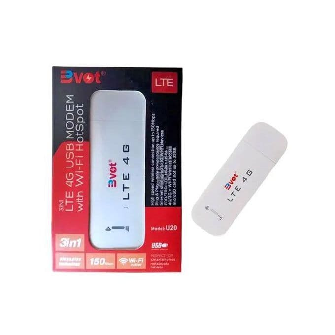 BVOT 4G USB Modem With Wi-Fi Hotspot 3 In 1